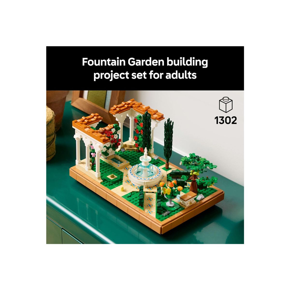 LEGO - LEGO Icons Fountain Garden Building Set 10359