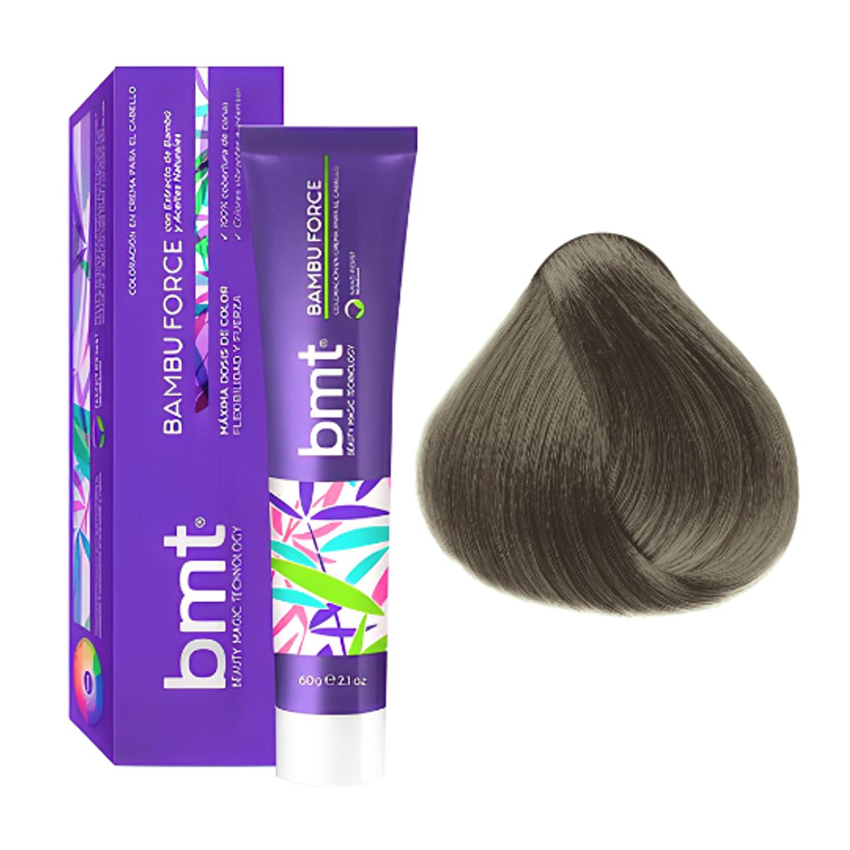 GENERICO - Tinte BMT Bambu Force 8-01 Rubio Claro Natural Cenizo 60ml
