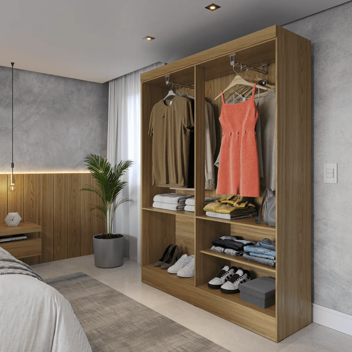 PAZART MUEBLES - ROPERO 4 PUERTAS BATIENTES BILBAO CREMA SUAVE