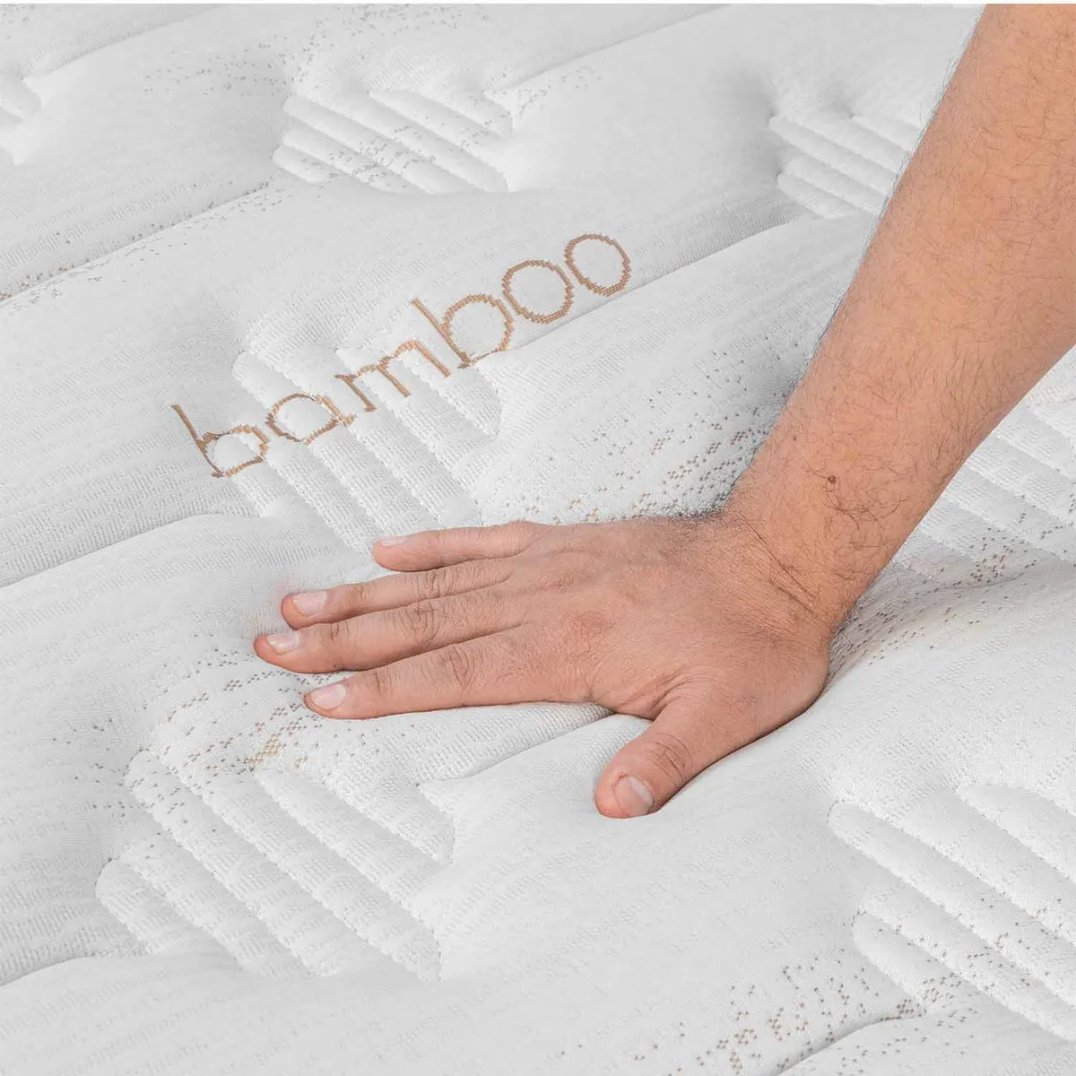 FORLI - Colchón Prime Bamboo 2 Plz + 02 Almohadas Visco + Protector