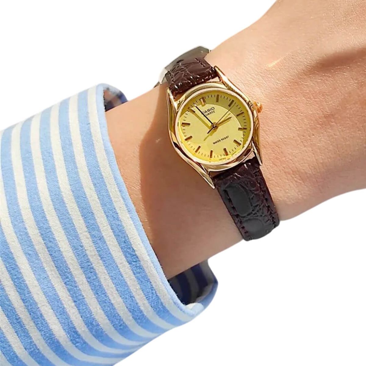 CASIO - Reloj Casio LTP-1094Q-9A Mujer Cuero Marrón