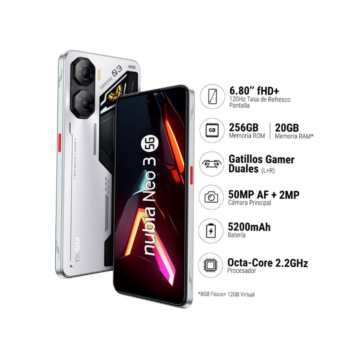 NEO - Nubia Neo 2 256 GB plateado 8 GB RAM