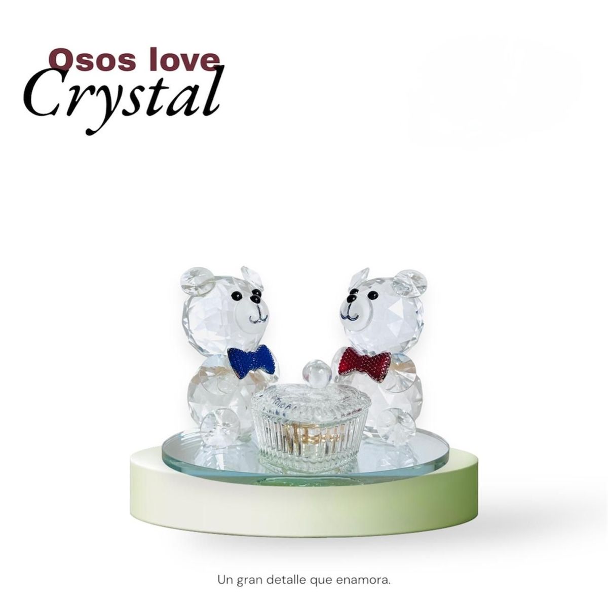 GENERICO - Adorno Ositos Pareja de Cristal
