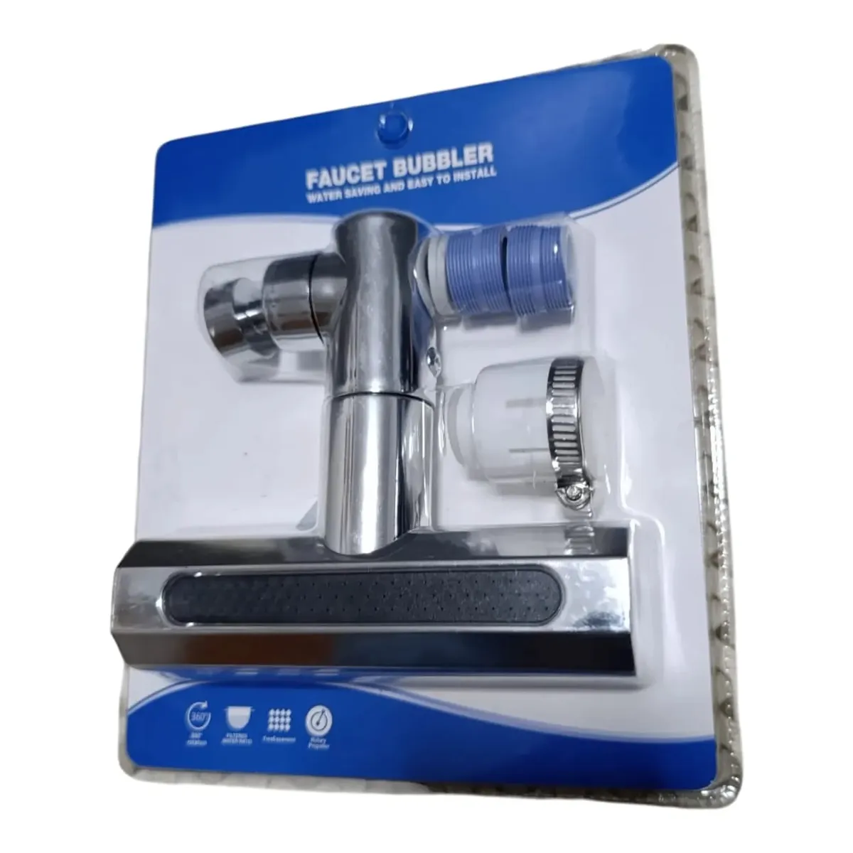 GENERICO - GRIFO 4 EN 1 CABEZAL GIRATORIO 360° ABS CROMADO