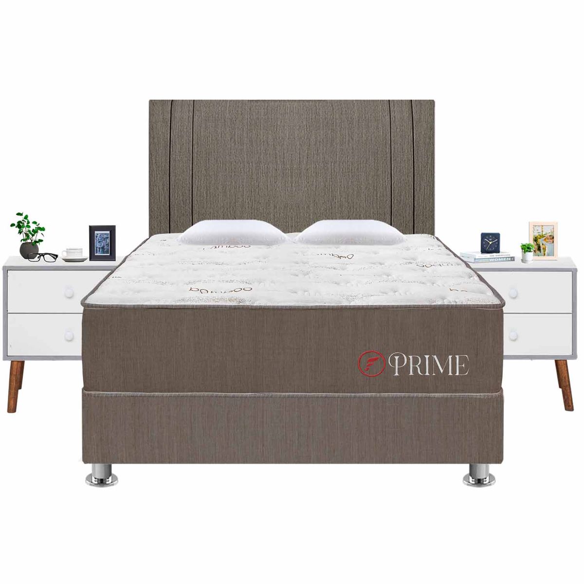 FORLI - Dormitorio Prime King + 2 Veladores