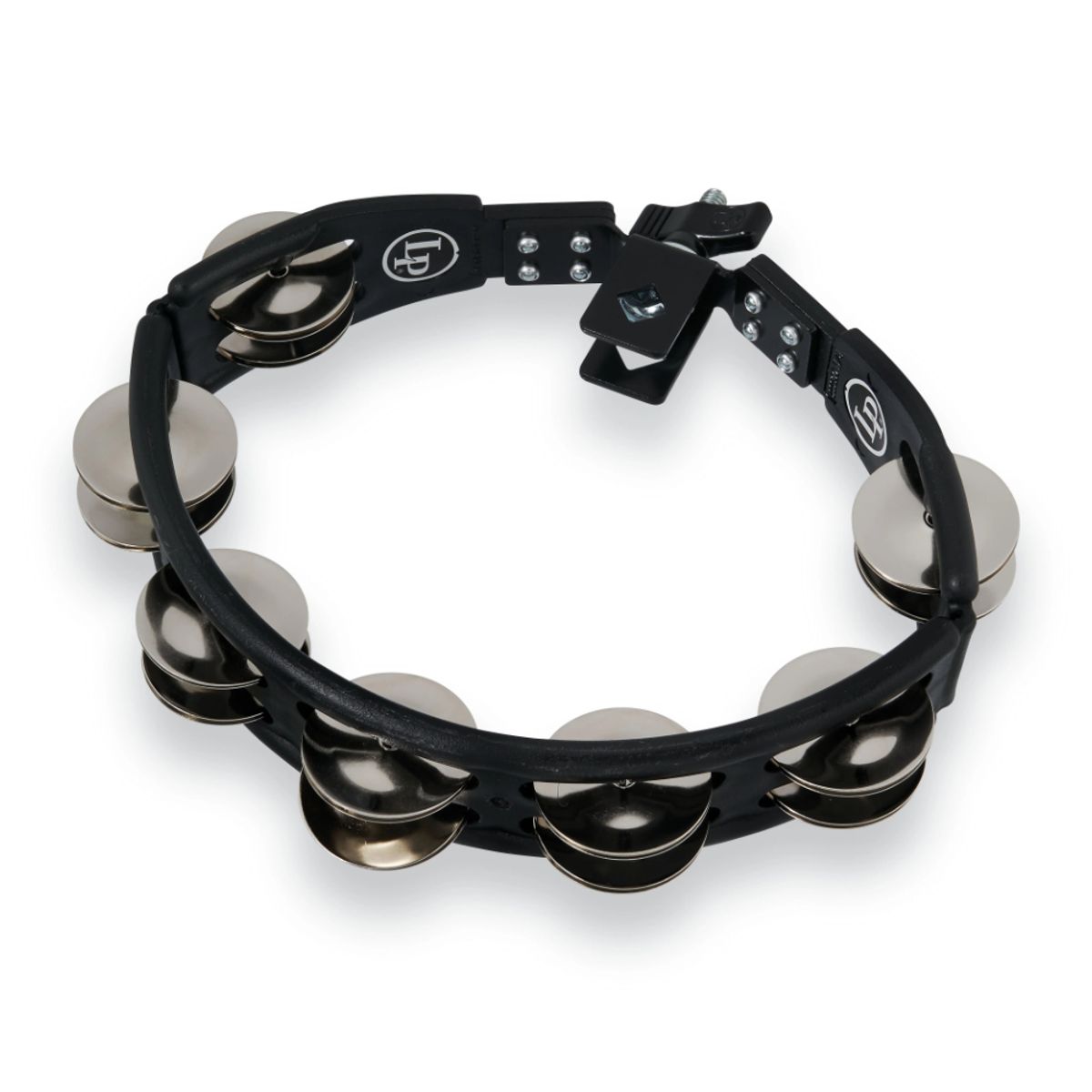 LP - LATIN PERCUSSION LP160 CYCLOPS MOUNTED TAMBOURINE BLACK STEEL PANDERETA MONTADA