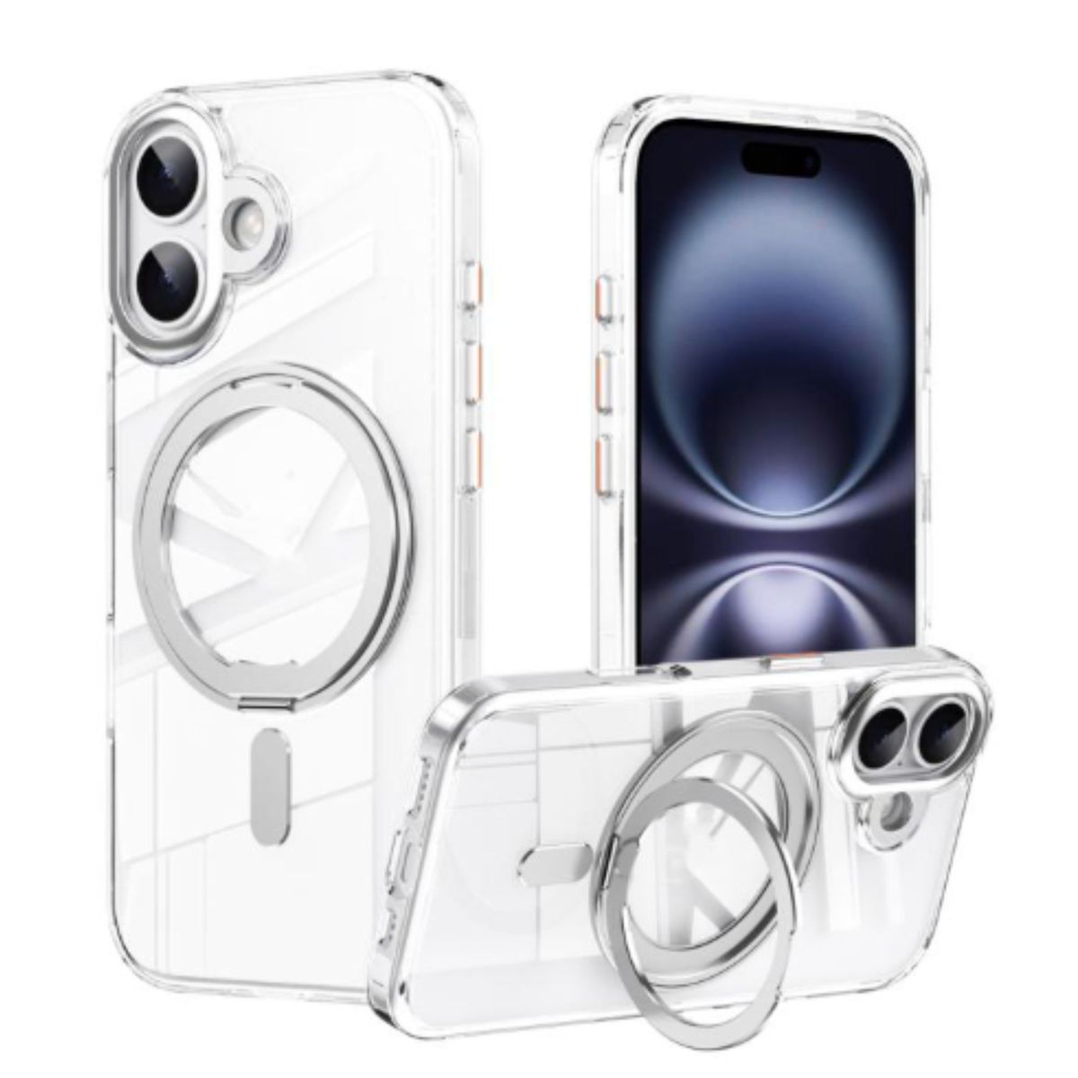 GENERICO - Funda magnética 360° Magsafe Transparente para iPhone 17