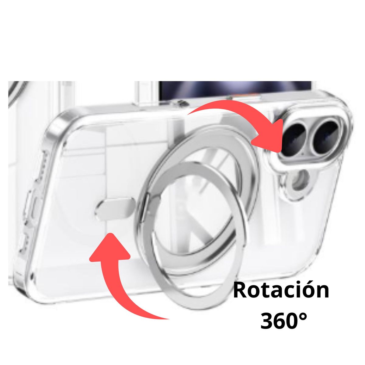 GENERICO - Funda magnética 360° Magsafe Transparente para iPhone 17