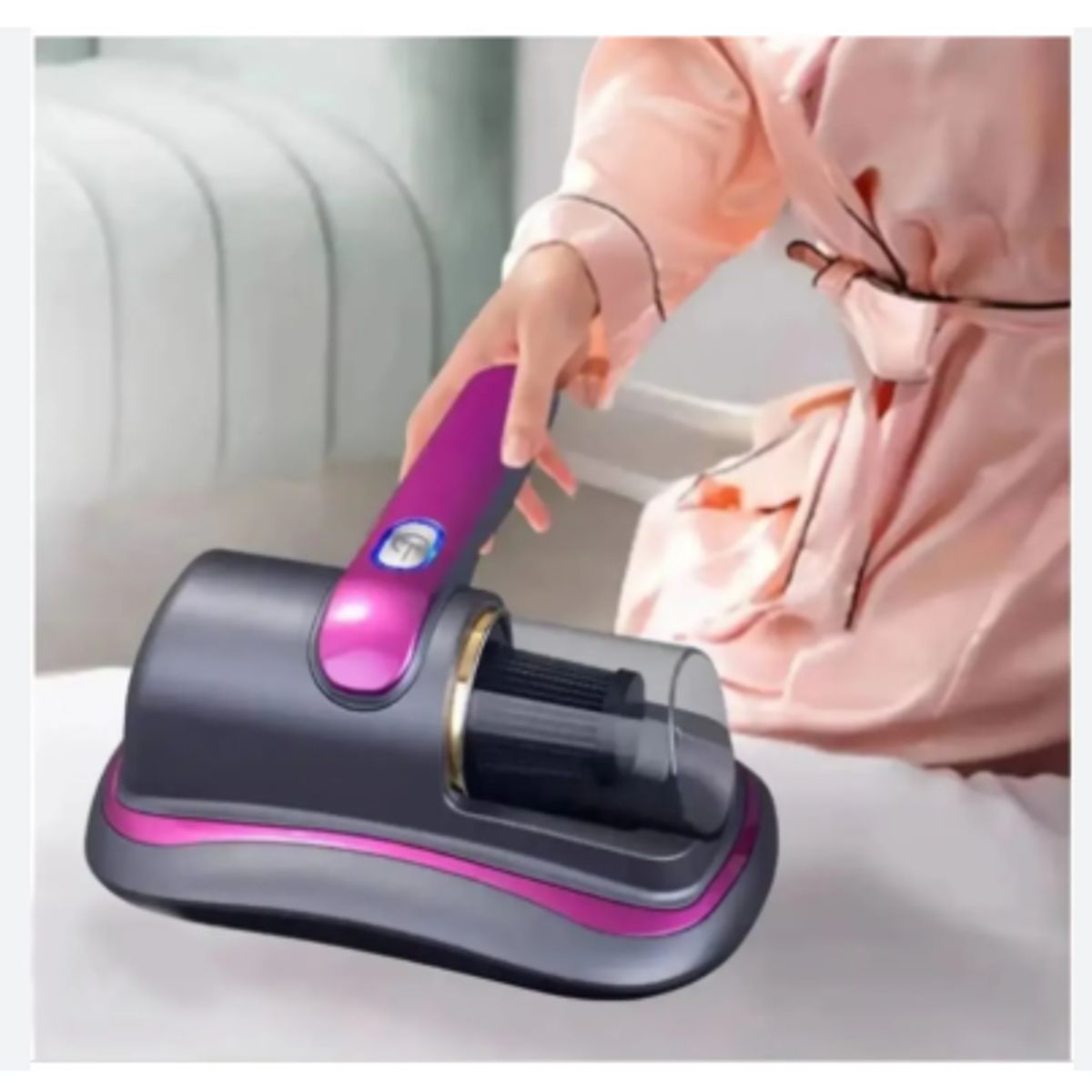 GENERICO - ASPIRADORA REMOVEDOR DE ACAROS CON LUZ UV CARGADOR USB