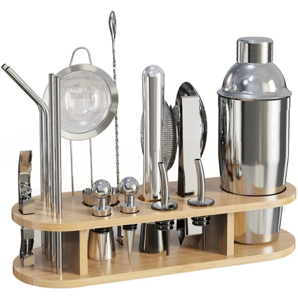 GENERICO - Kit Bartender 18pz Acero Inoxidable