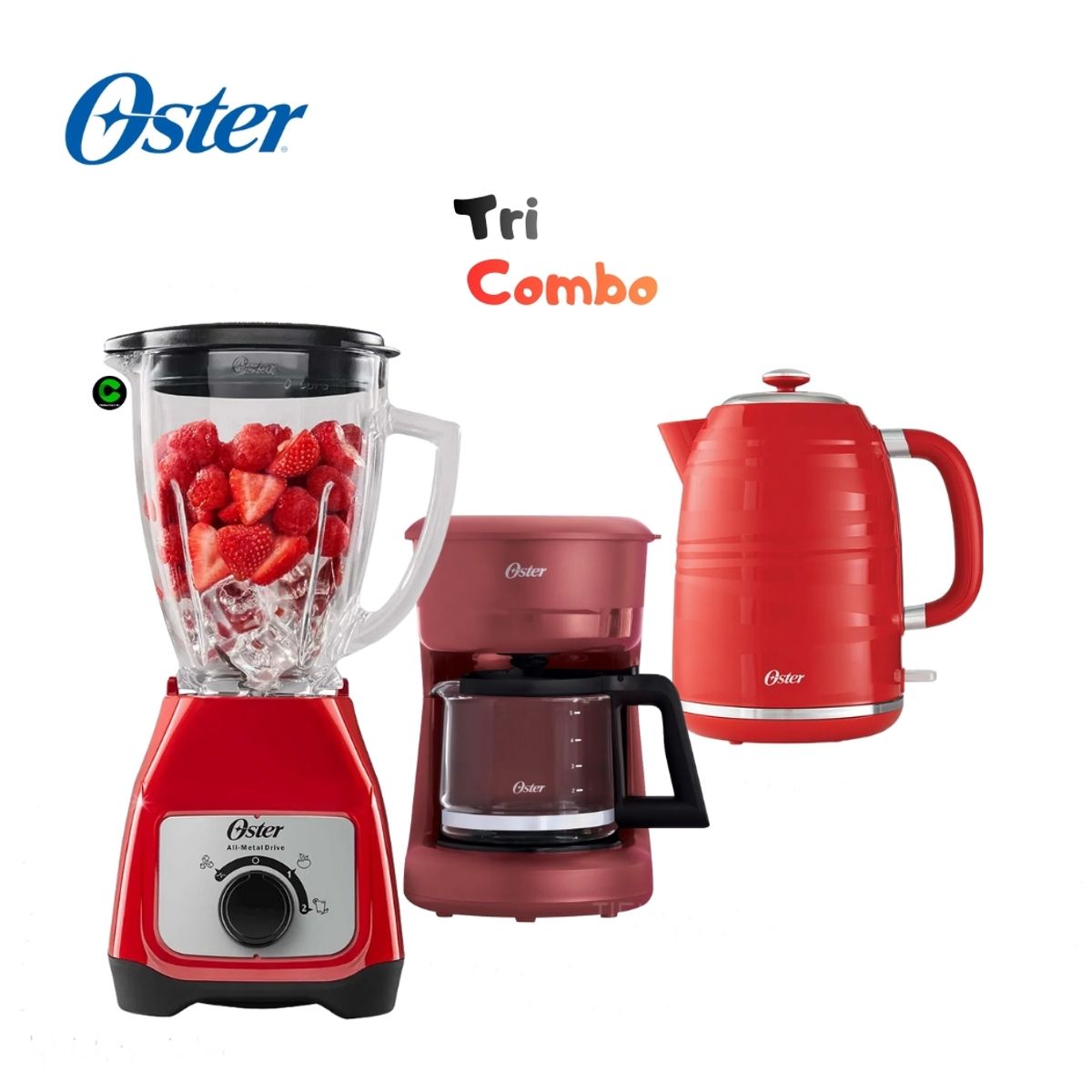 OSTER - TriPack Oster Licuadora BLSTKAGRRD - Cafetera y Hervidor