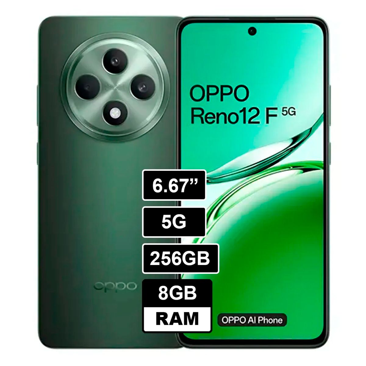 OPPO - Celular RENO 12F 5G 8GB RAM 256GB Verde