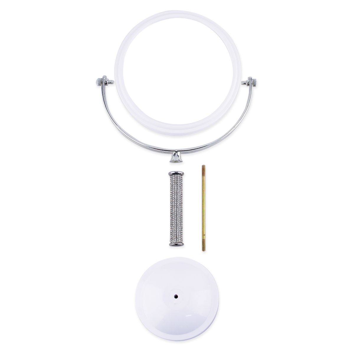 BELLESPA COSMETICS - Espejo de Tocador Glow Redondo 2 en 1 Blanco