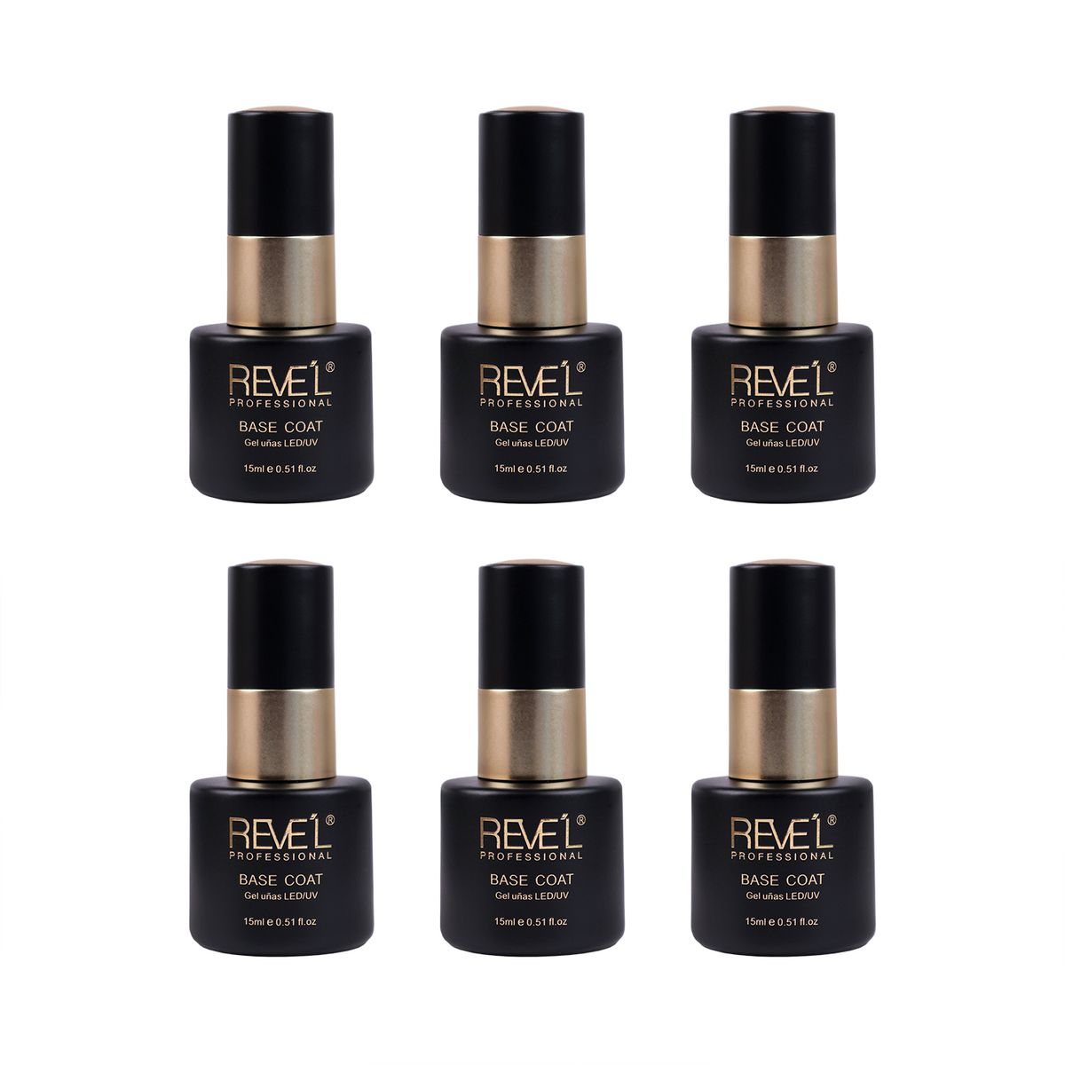 REVE'L PROFESSIONAL - PACK DE 6 ESMALTES BASE COAT