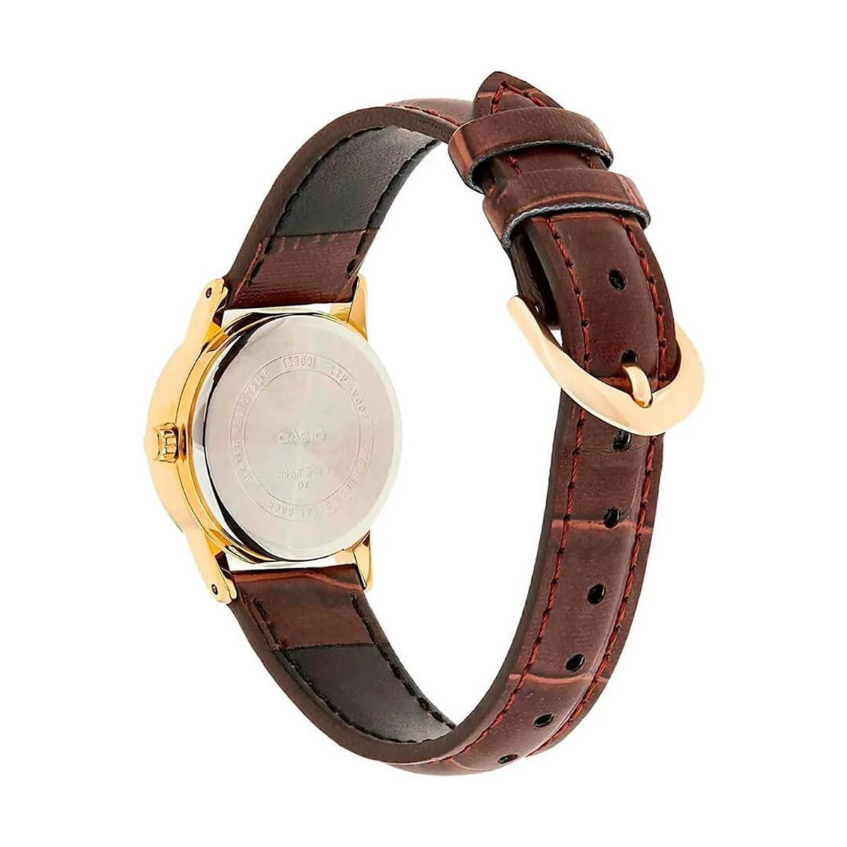 CASIO - Reloj Casio LTP-V002GL-1B Mujer Cuero Marrón