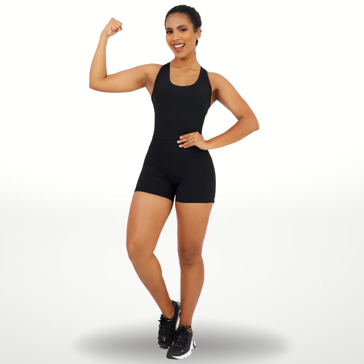 WAKE IT - Enterizo Short MINI ABBY color negro