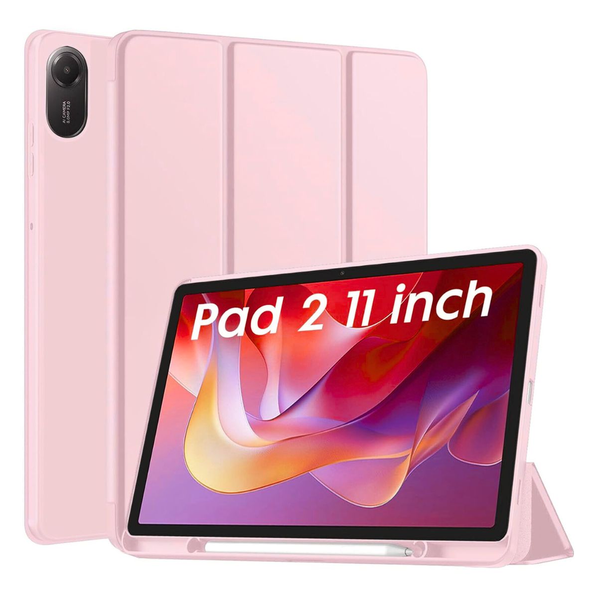 GENERICO - Funda Smart Case Portapencil Para Redmi Pad 2 11" - ROSADO