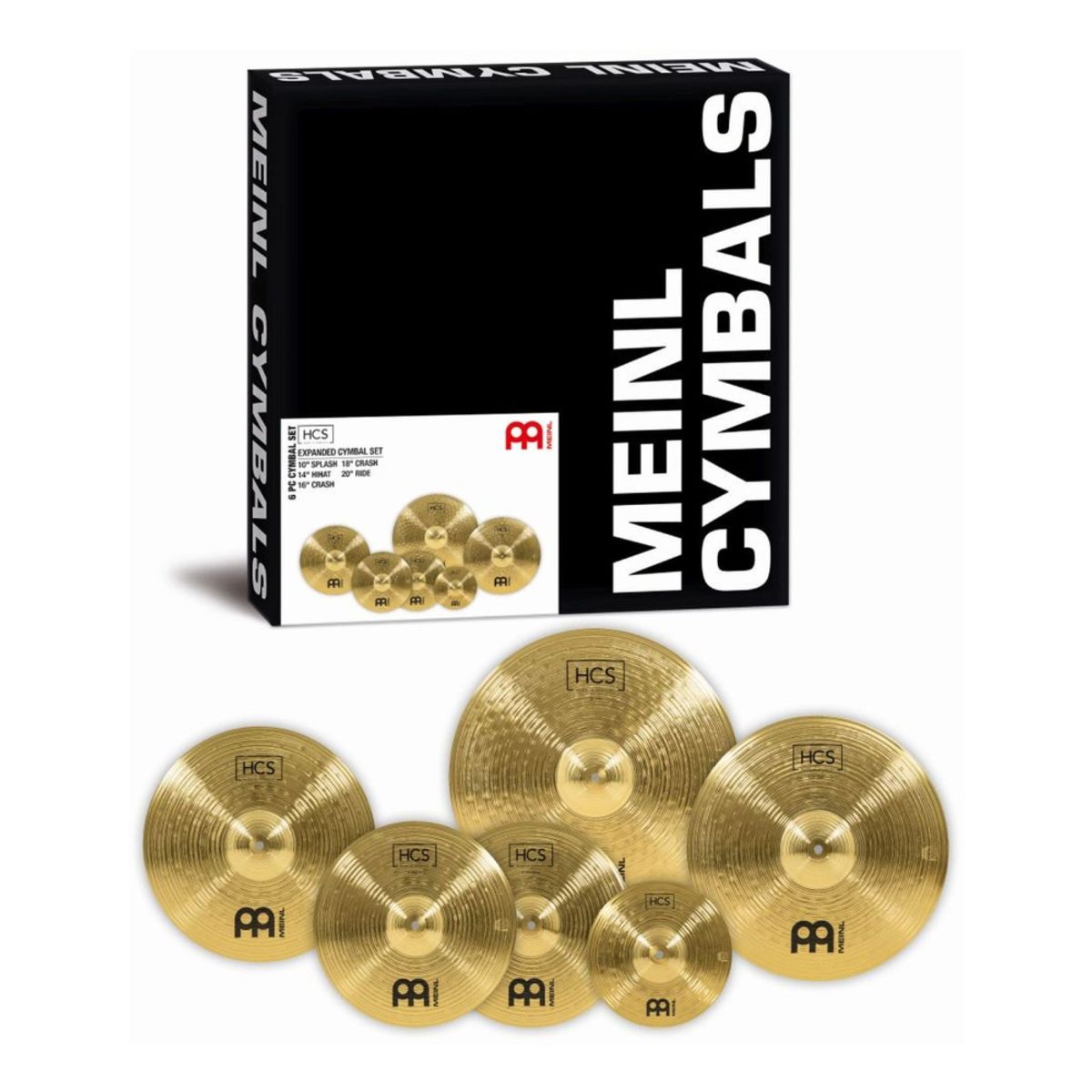 MEINL - MEINL HCS-CS2 CYMBAL SET HCS EXPANDED HCS10S HCS14H HCS16C HCS18C HCS20R SET DE PLATOS