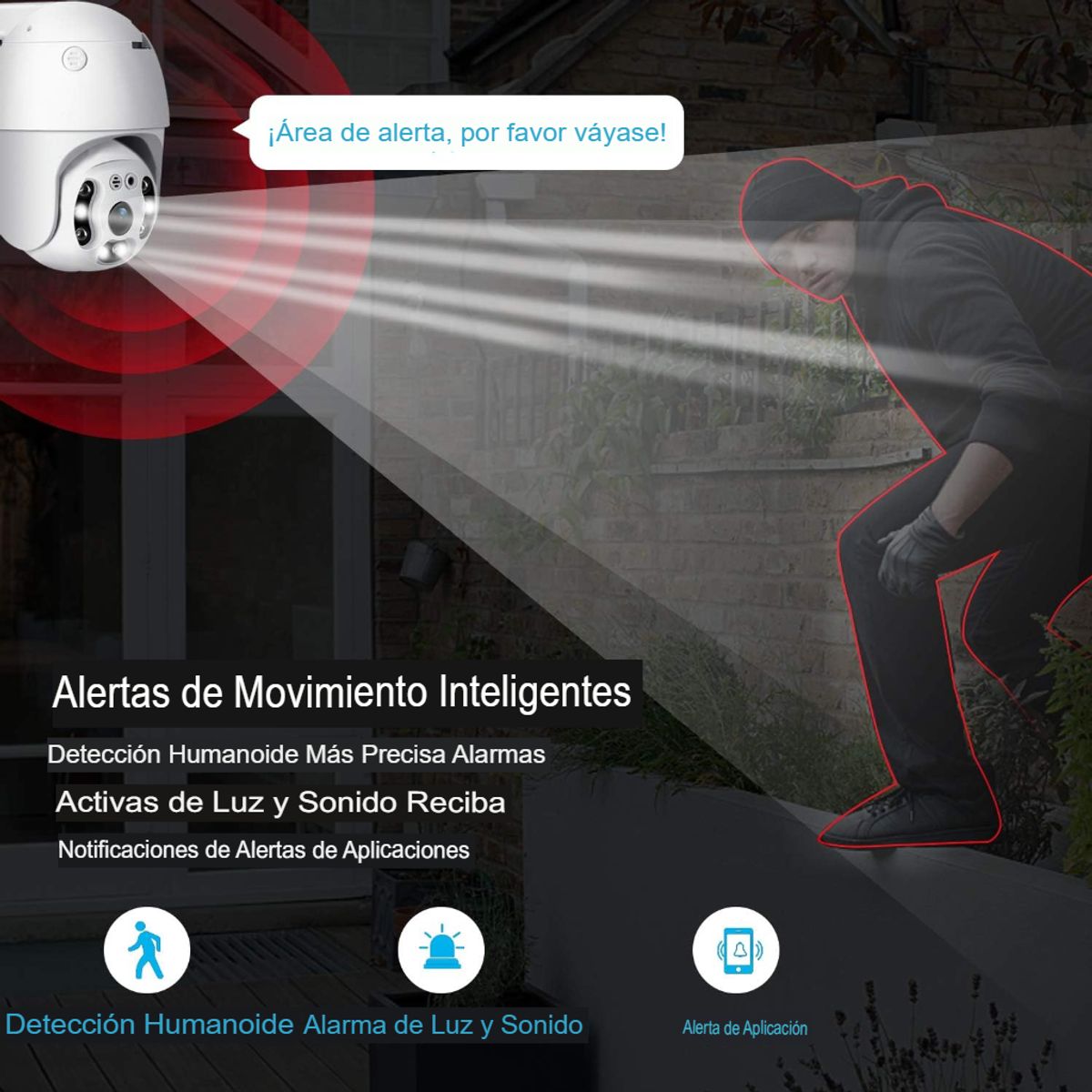 SEISA - CÁMARA DE SEGURIDAD PANORÁMICA CON SENSOR IP WIFI PARA EL HOGAR VIGILANCIA DETECCIÓN DE MOVIMIENTO