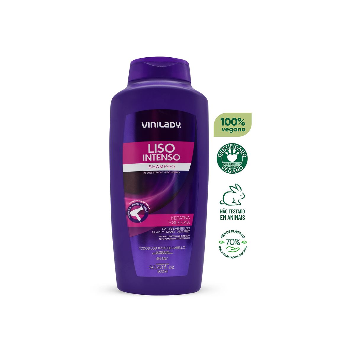 VINILADY - VINILADY SHAMPOO LISO INTENSO - 900 ml