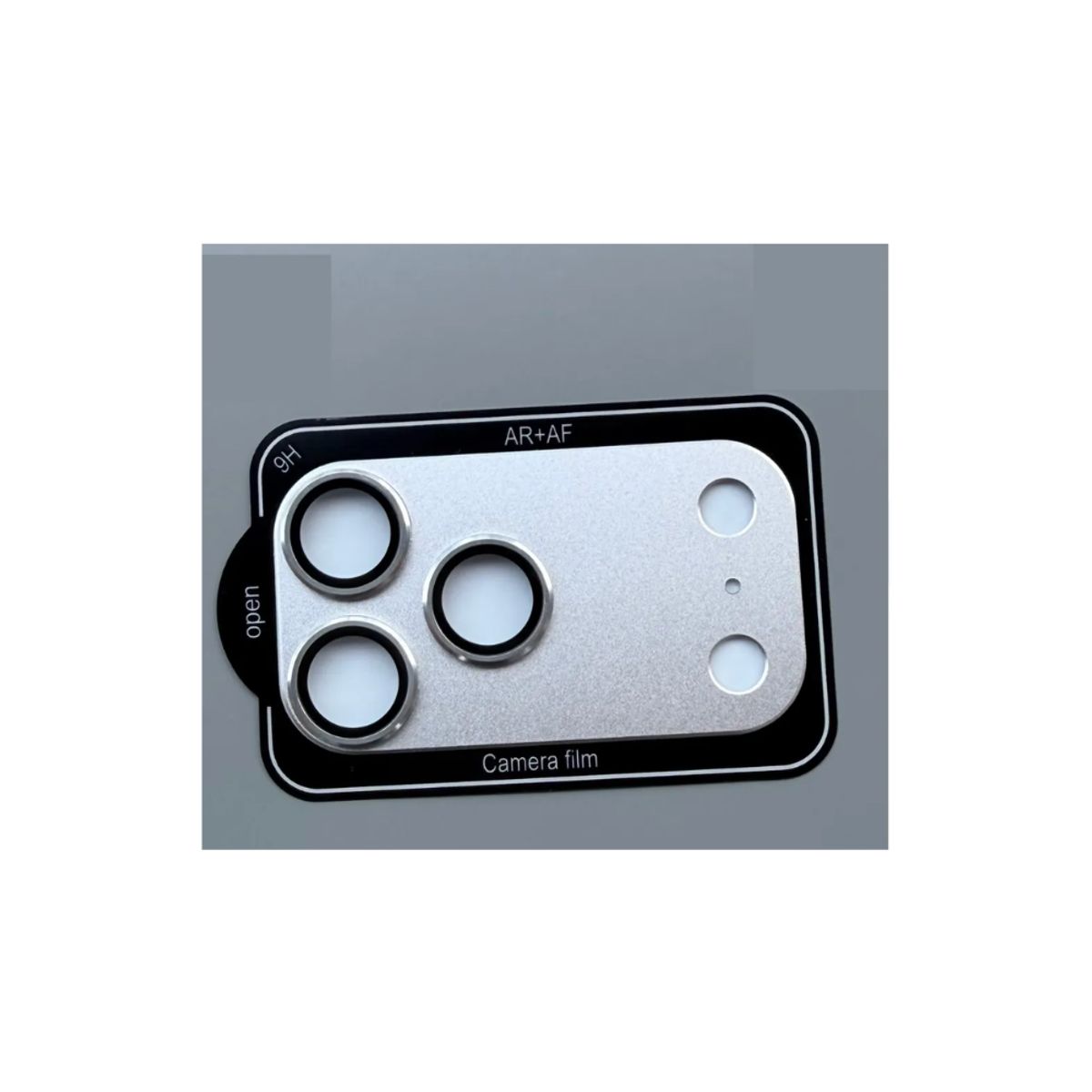 GENERICO - Protector de Cámara para IPH 17 pro AR + AF PLATEADO Metal completo