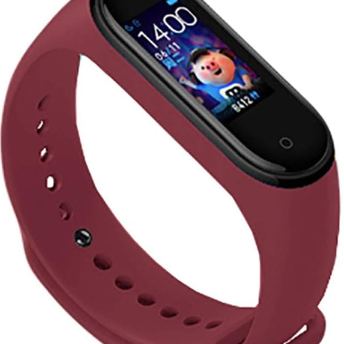 GENERICO - Correa de Silicona para Xiaomi Ban 4 - Vinotinto