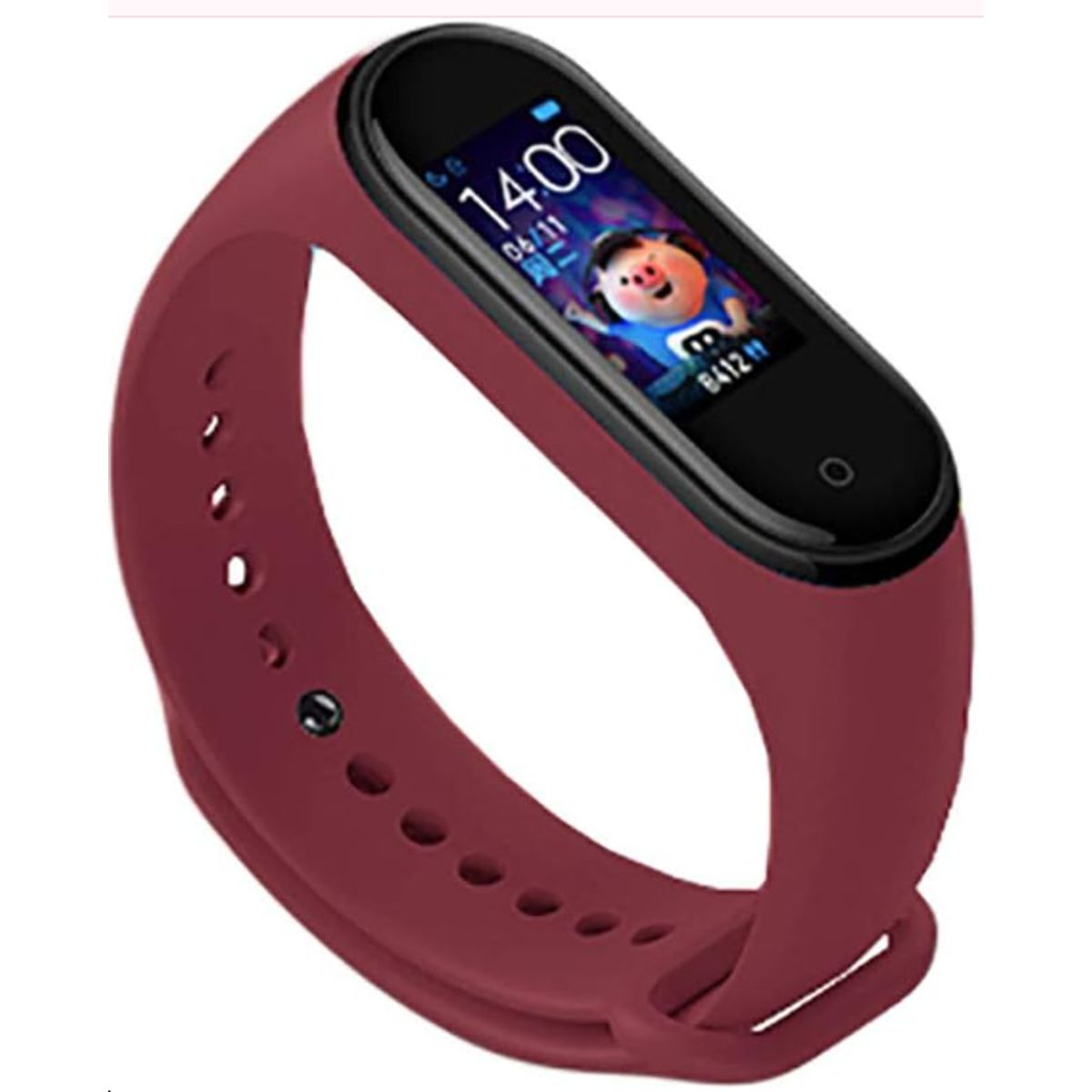 GENERICO - Correa de Silicona para Xiaomi Ban 4 - Vinotinto