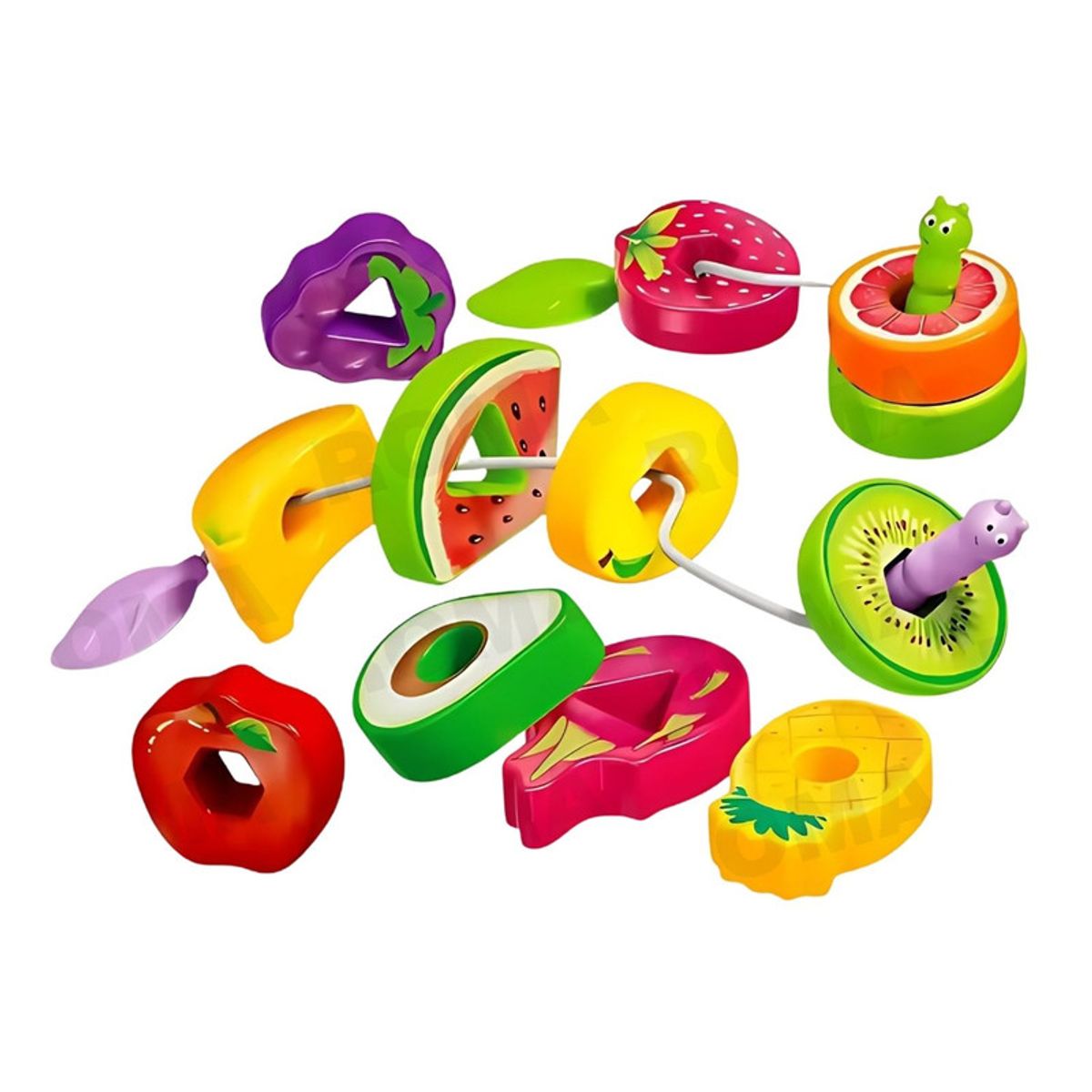 GENERICO - JUEGO DE ENCAJE DE FRUTAS JUEGO DIDÁCTICO