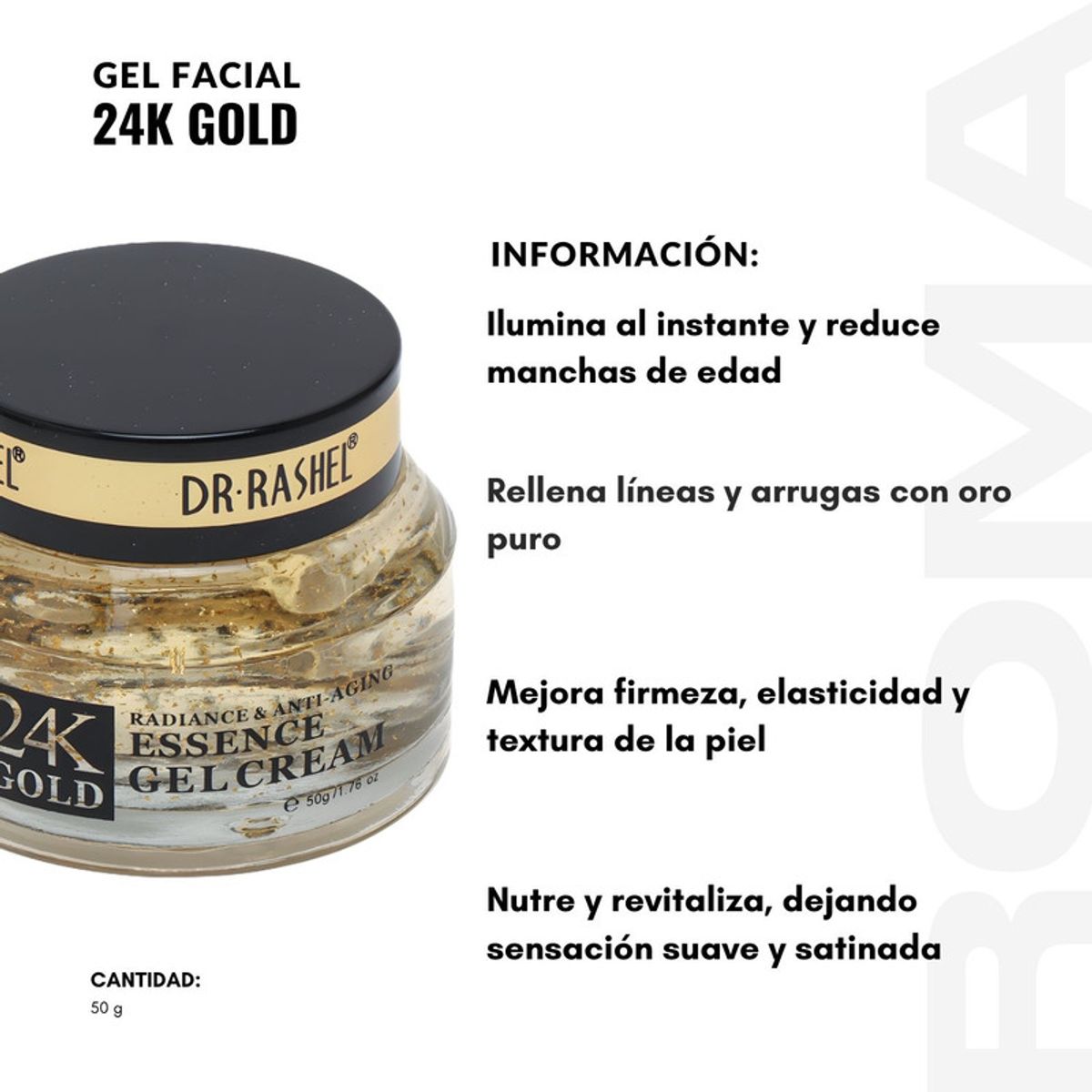 GENERICO - GEL FACIAL 24K GOLD 50G DR RASHEL