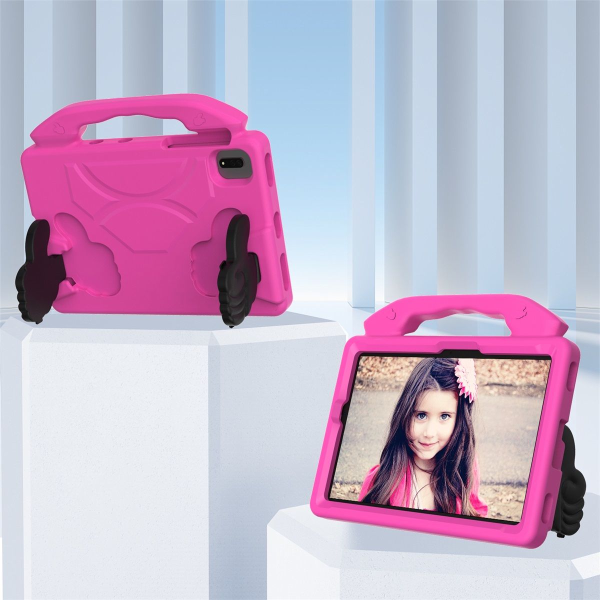 GENERICO - Funda Protector Goma Eva Antigolpe Para Lenovo M11  K11 - FUCSIA