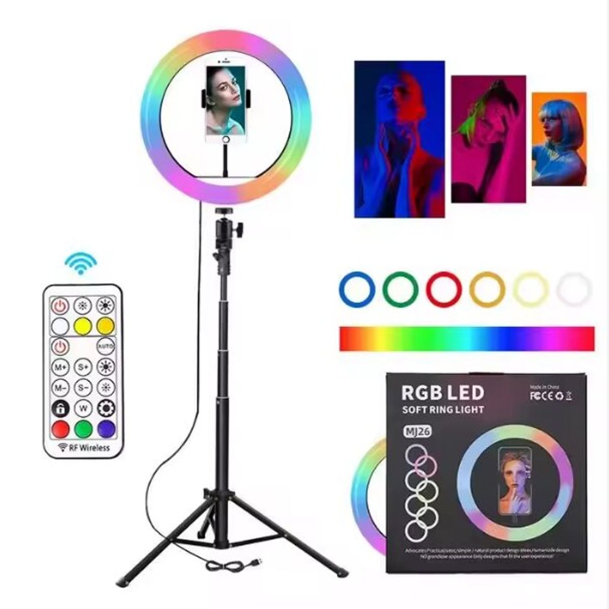 GENERICO - Aro de Luz LED RGB suave MJ26