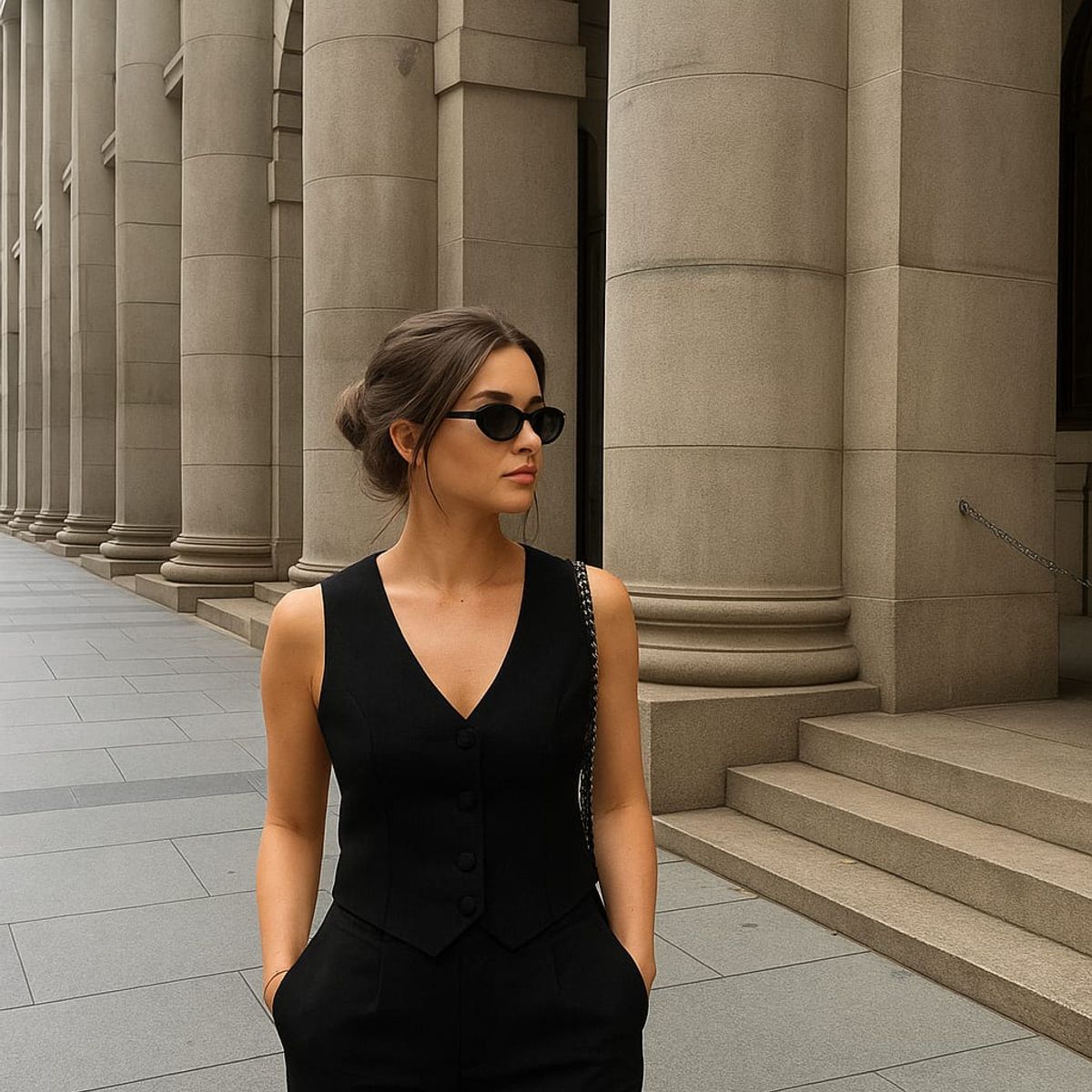 AMA OUTFITTERS - CHALECO SASTRERO CON BOTONES