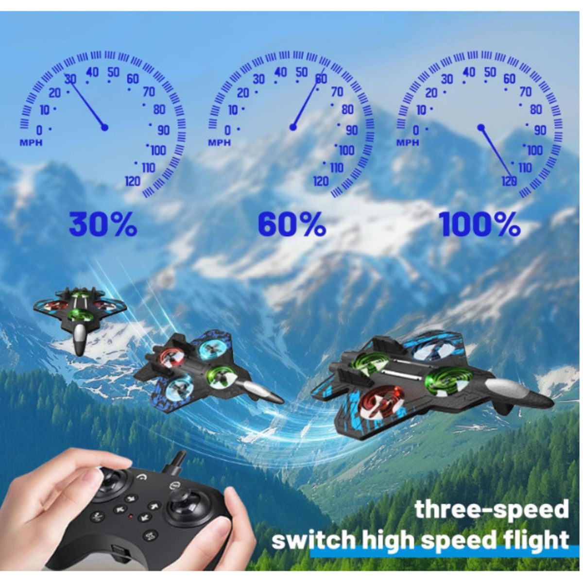 GENERICO - Avion de Combate a Control remoto Bateria recargable USB Mini Dron Modelo Avion de Guerra