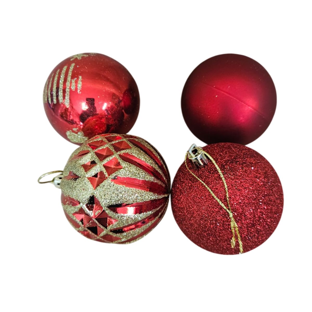 PACK 24 BAMBALINAS ESFERAS NAVIDEÑAS DECORACION ROJO, marca GENERICO - Foto Principal