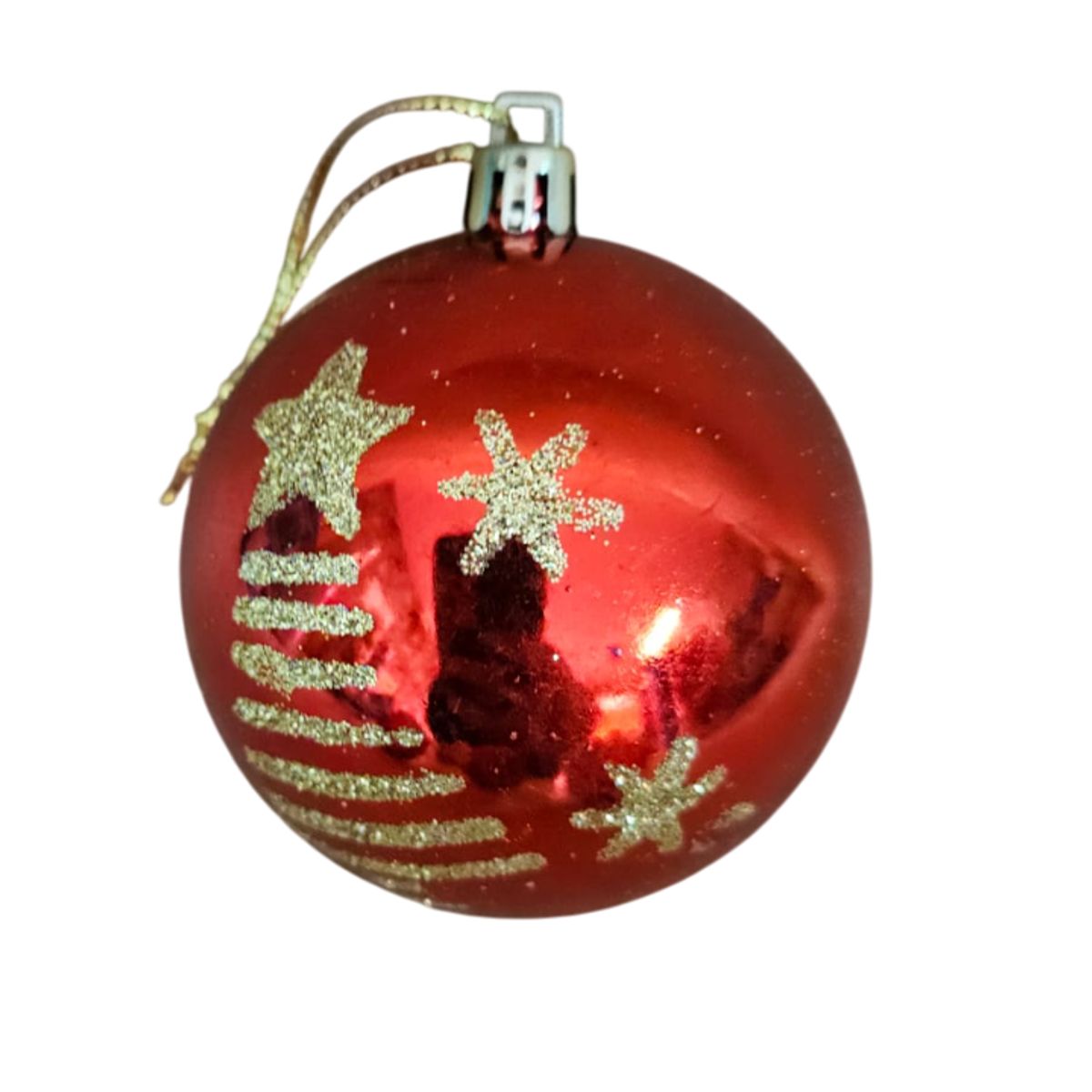 GENERICO - PACK 24 ESFERAS NAVIDEÑAS ADORNOS 6.5 CM ROJO