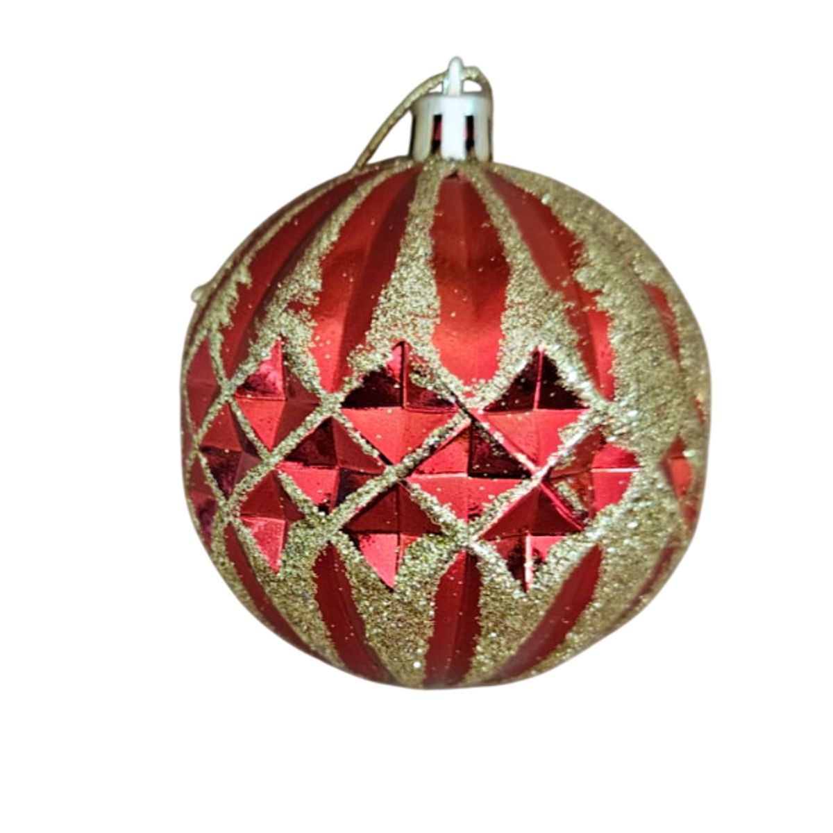 GENERICO - PACK 24 ESFERAS NAVIDEÑAS ADORNOS 6.5 CM ROJO