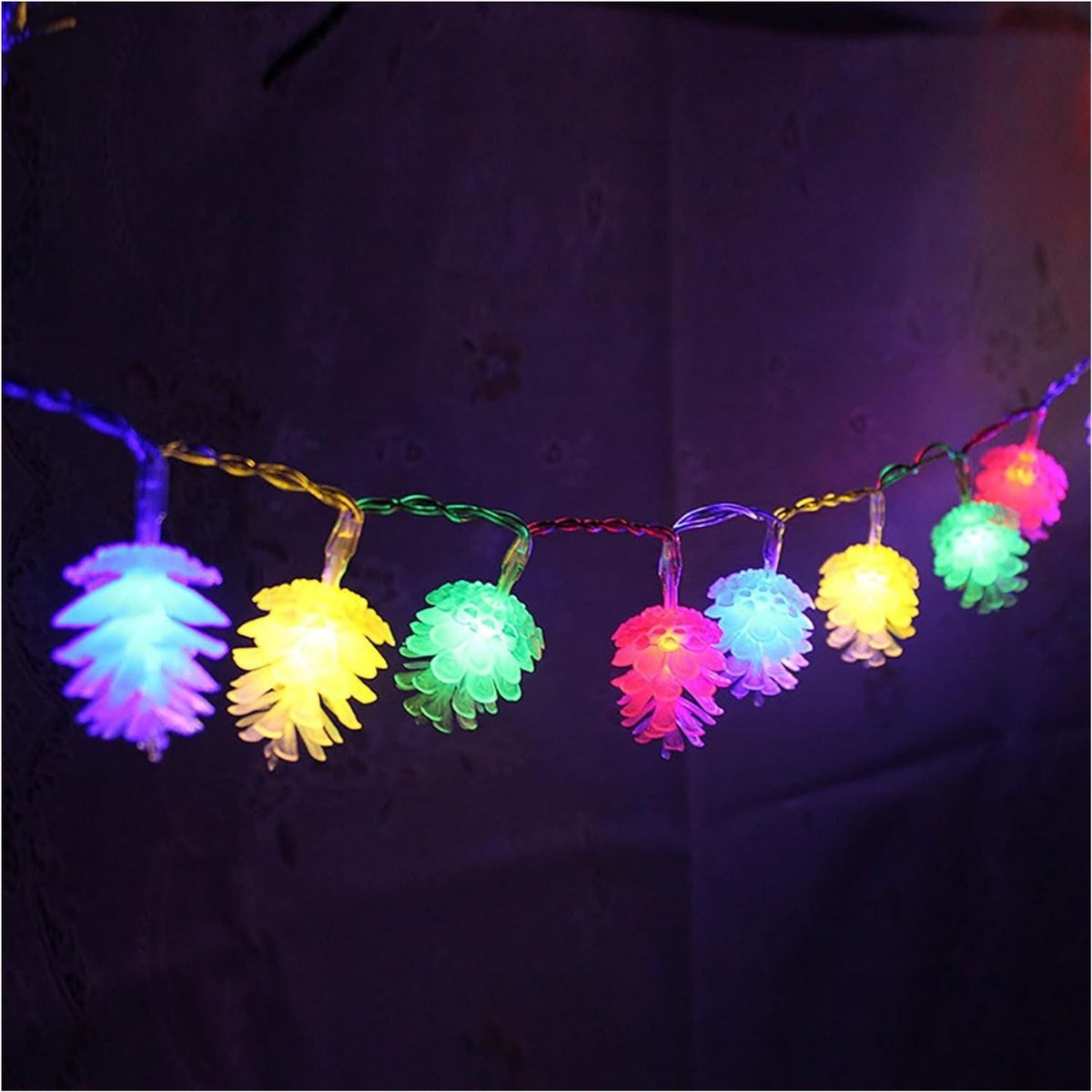 ARTEZA - Luces Navideñas 9M 80 Piñitas LED Multicolor RGB con Control para Árbol y Ventanas Musical