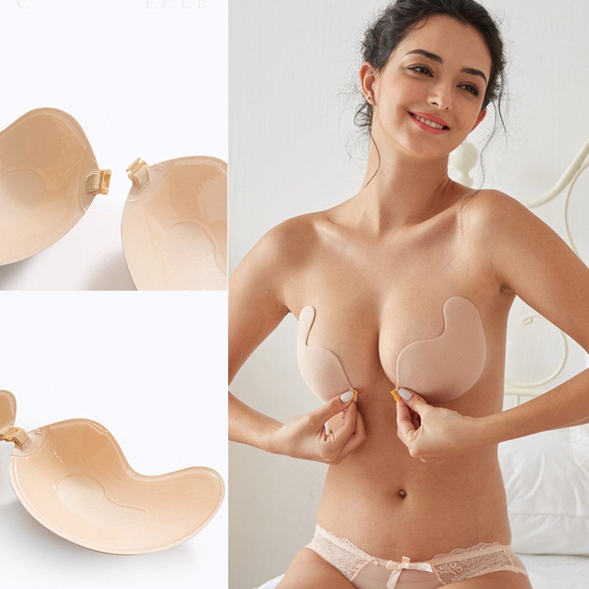 VARIOS - Bra pegable regulable Strapless modelo media luna