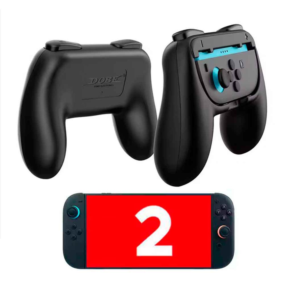 VARIOS - Adaptador Grips Joy Cons para Mando Nintendo Switch 2 Agarre Negro