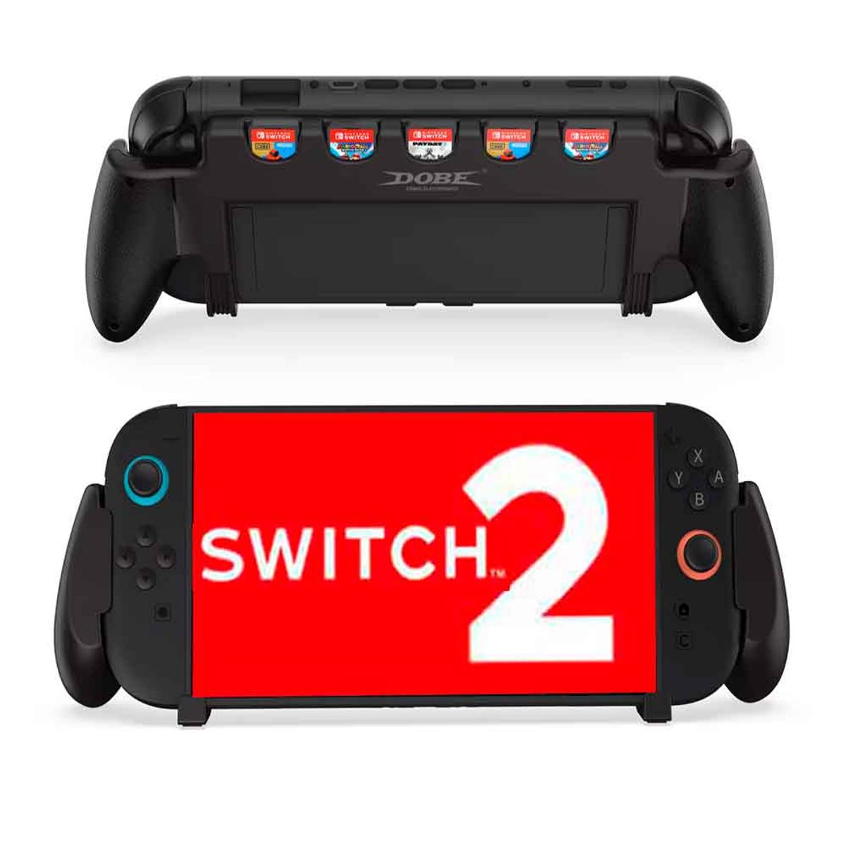 VARIOS - Sujetador para Nintendo Switch 2 con Portajuegos Negro