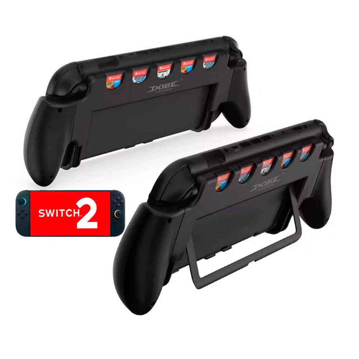 VARIOS - Sujetador para Nintendo Switch 2 con Portajuegos Negro