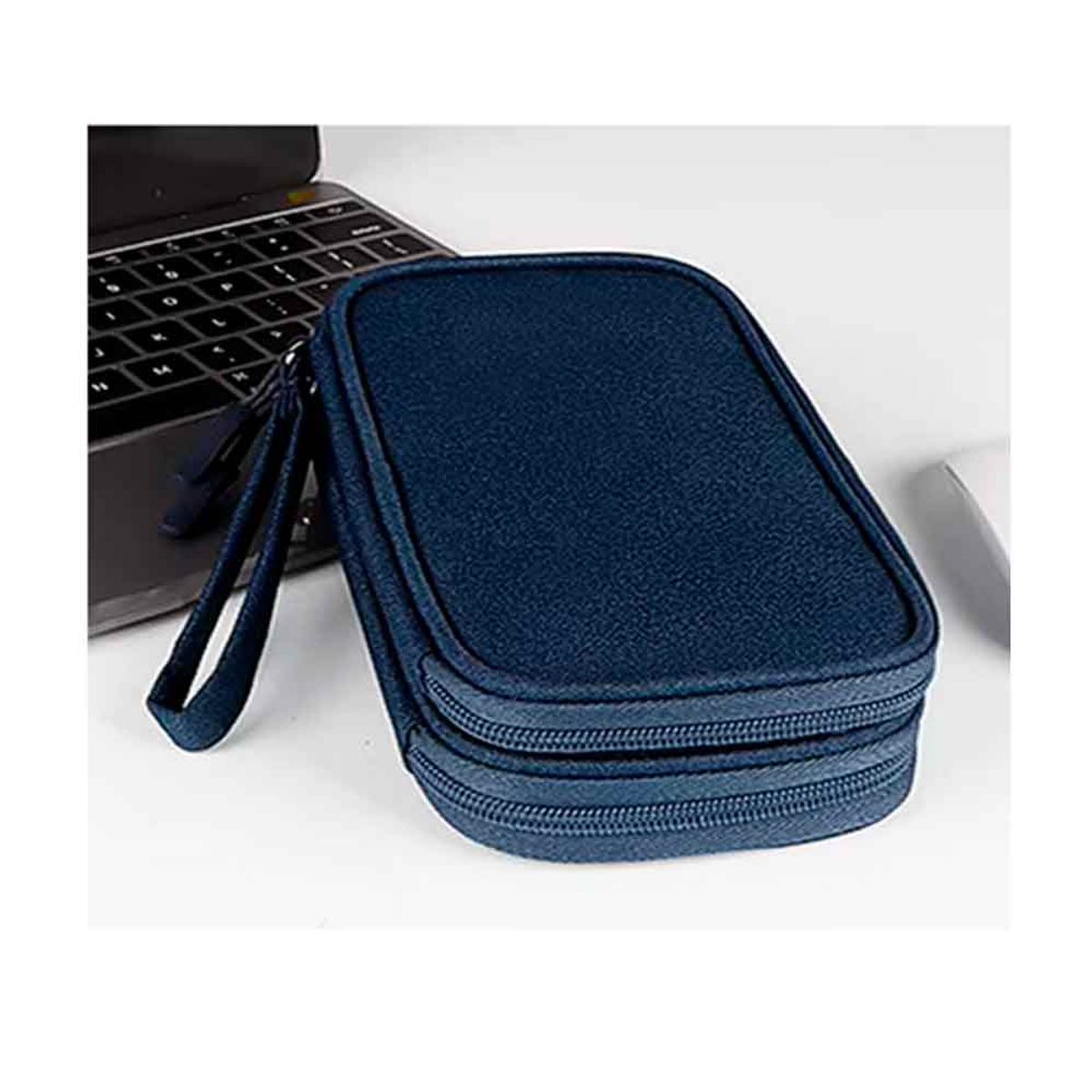 VARIOS - Estuche Organizador Documentos Electrónicos de Viaje Impermeable Azulino