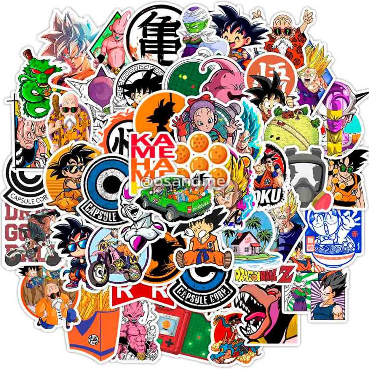 Sticker Dragon pack 50 pegatinas Goku ball resistente al agua, marca GENERICO - Foto Principal