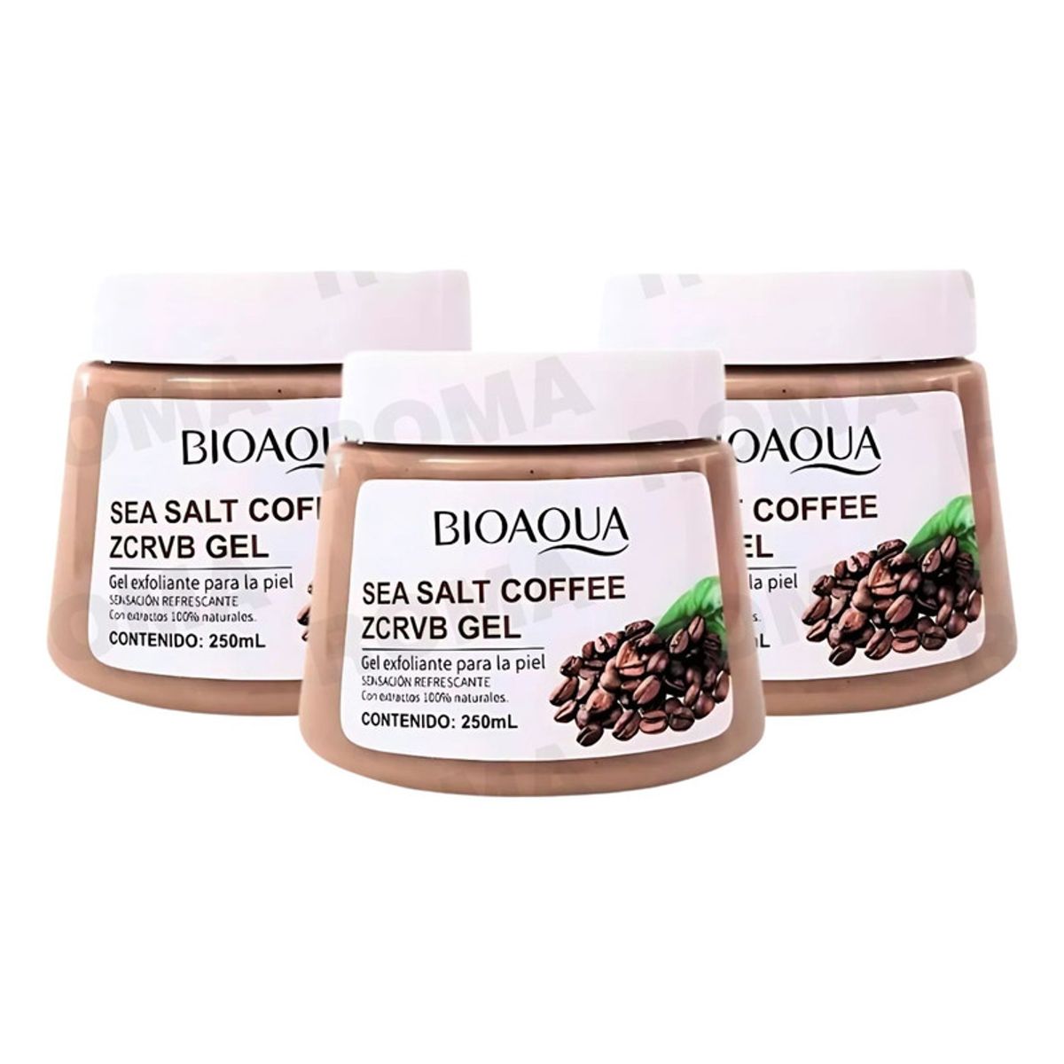 BIOAQUA - PACK 3 EXFOLIANTE EN GEL DE CAFÉ 250ML BIOAQUA