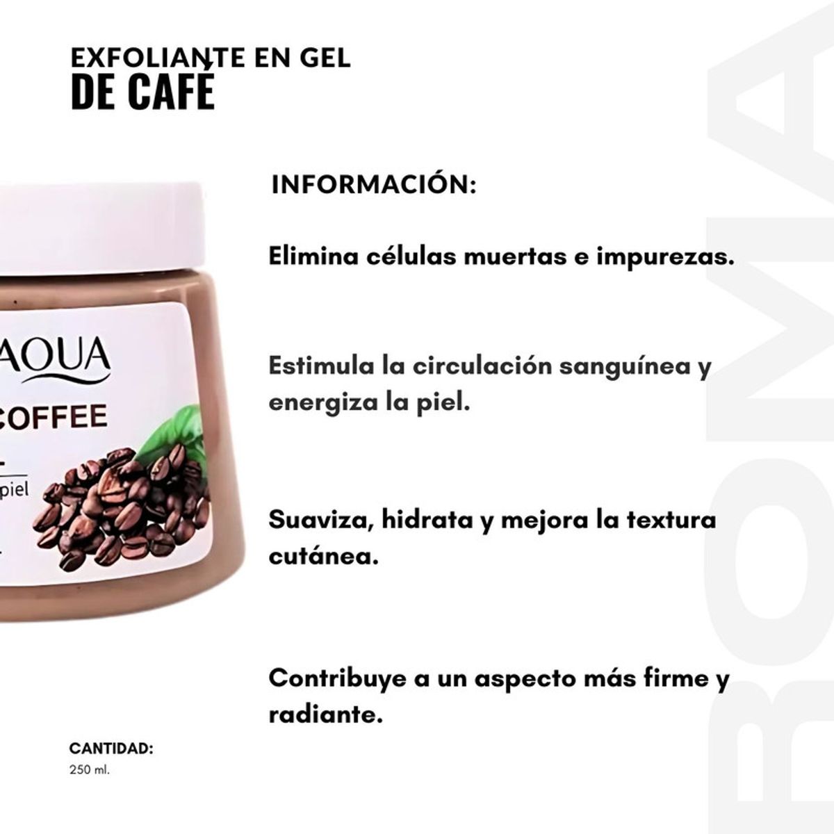 BIOAQUA - PACK 3 EXFOLIANTE EN GEL DE CAFÉ 250ML BIOAQUA