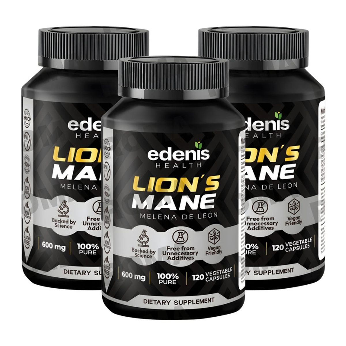 EDENIS HEALTH - PACK 3 MELENA DE LEÓN 120 CÁPSULAS EDENIS HEALTH