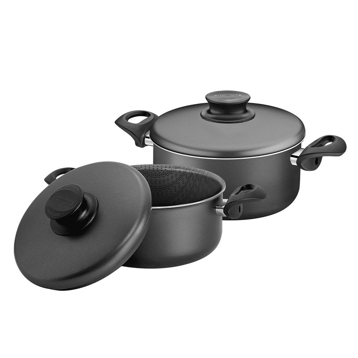 TRAMONTINA - Juego de ollas de Aluminio París Negro x 2 piezas-75286026