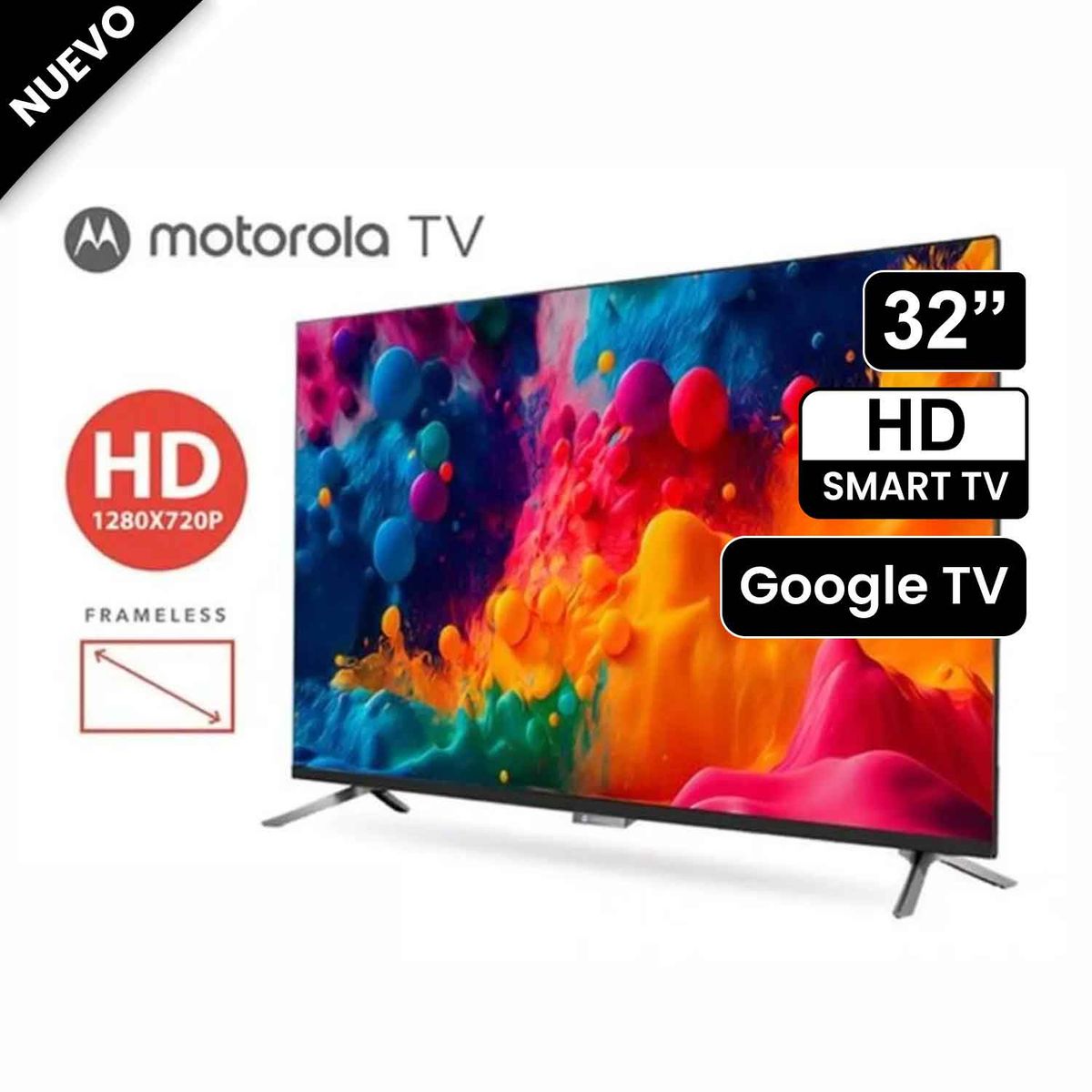 MOTOROLA - Televisor Motorola 32 Smart Google TV con Bluetooth MOT32HLE11