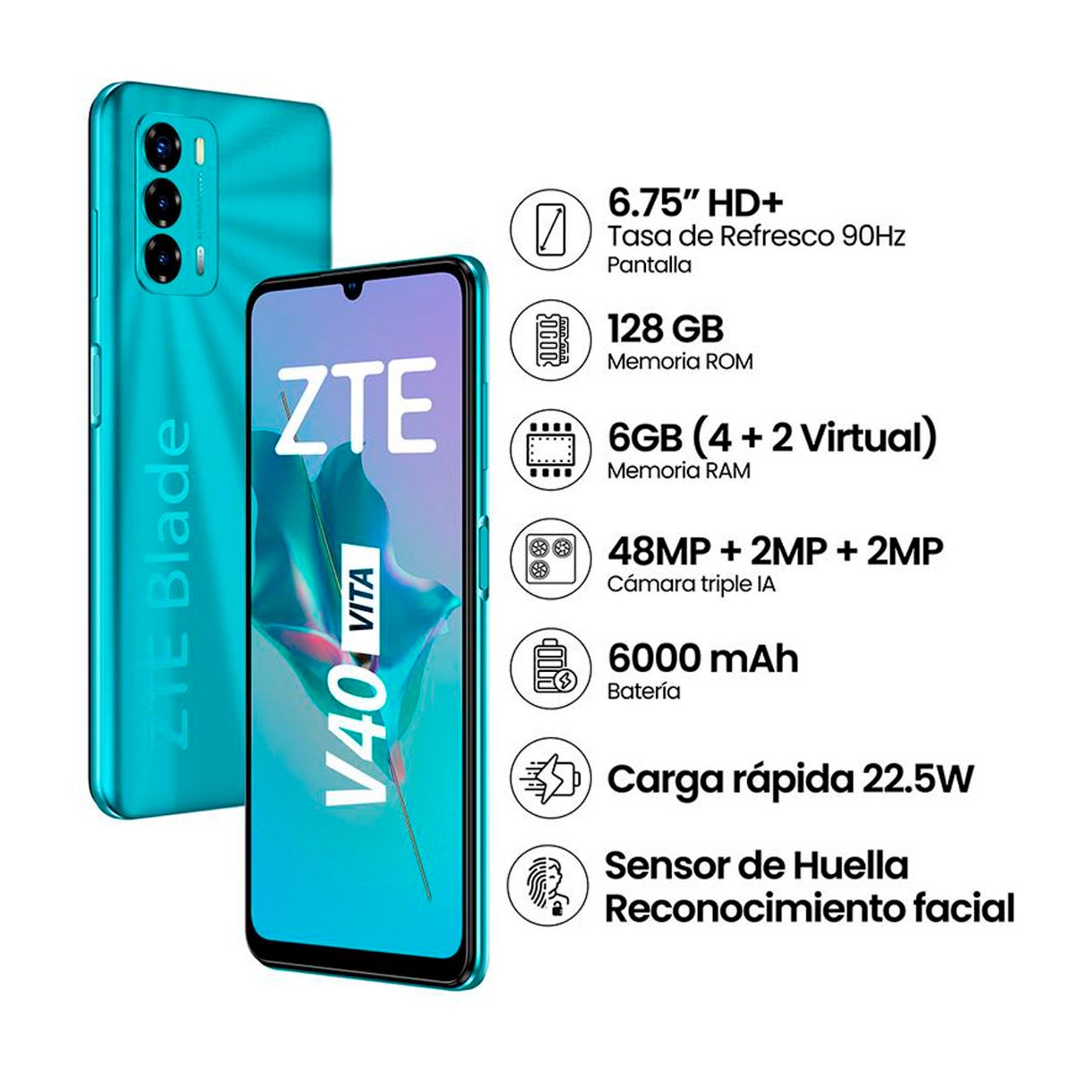 ZTE - ZTE Blade V40 Vita 128Gb 4Gb RAM Verde