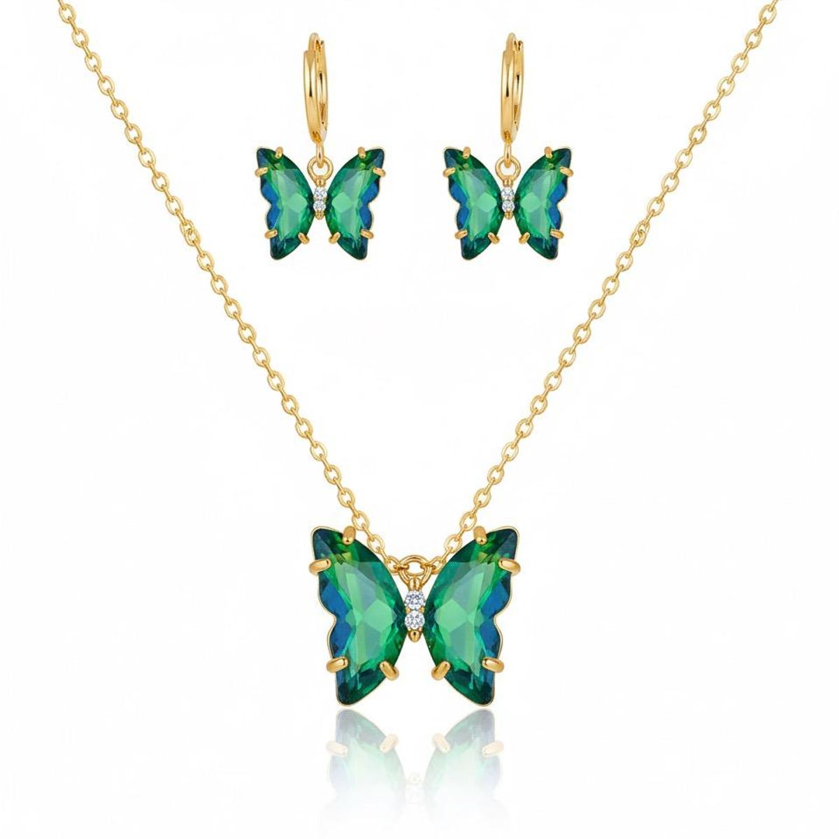 GENERICO - Collar de mariposa multicolor cristal